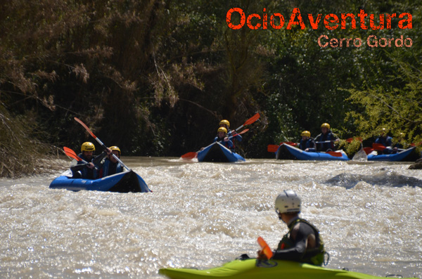 Canorafting/kayaking/canoeing on Río Genil.