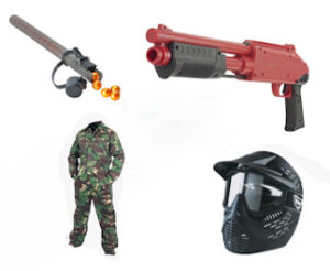 Materiales Paintball para niños